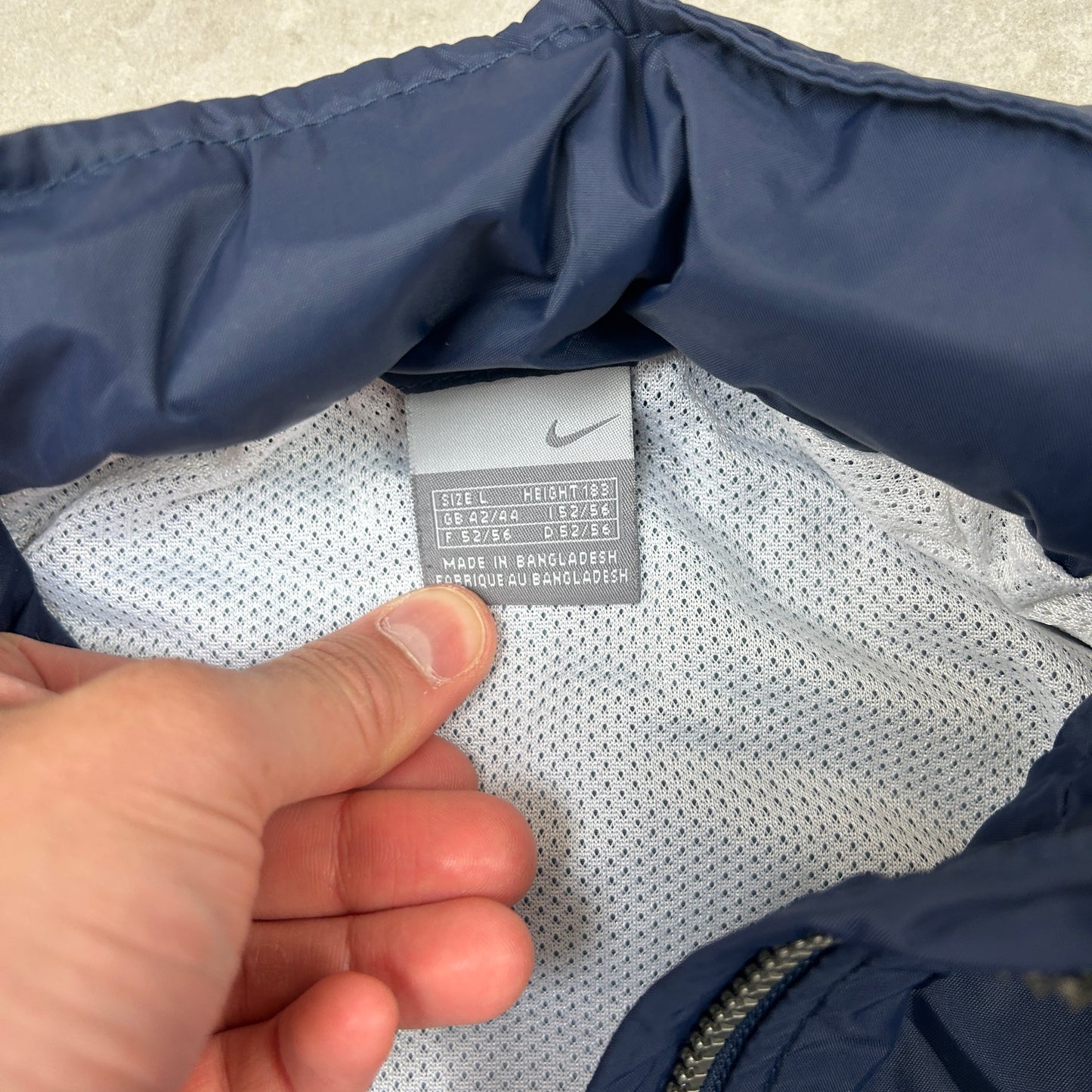 Vintage Nike Navy Tracksuit Track Shell Windbreaker Jacket - L