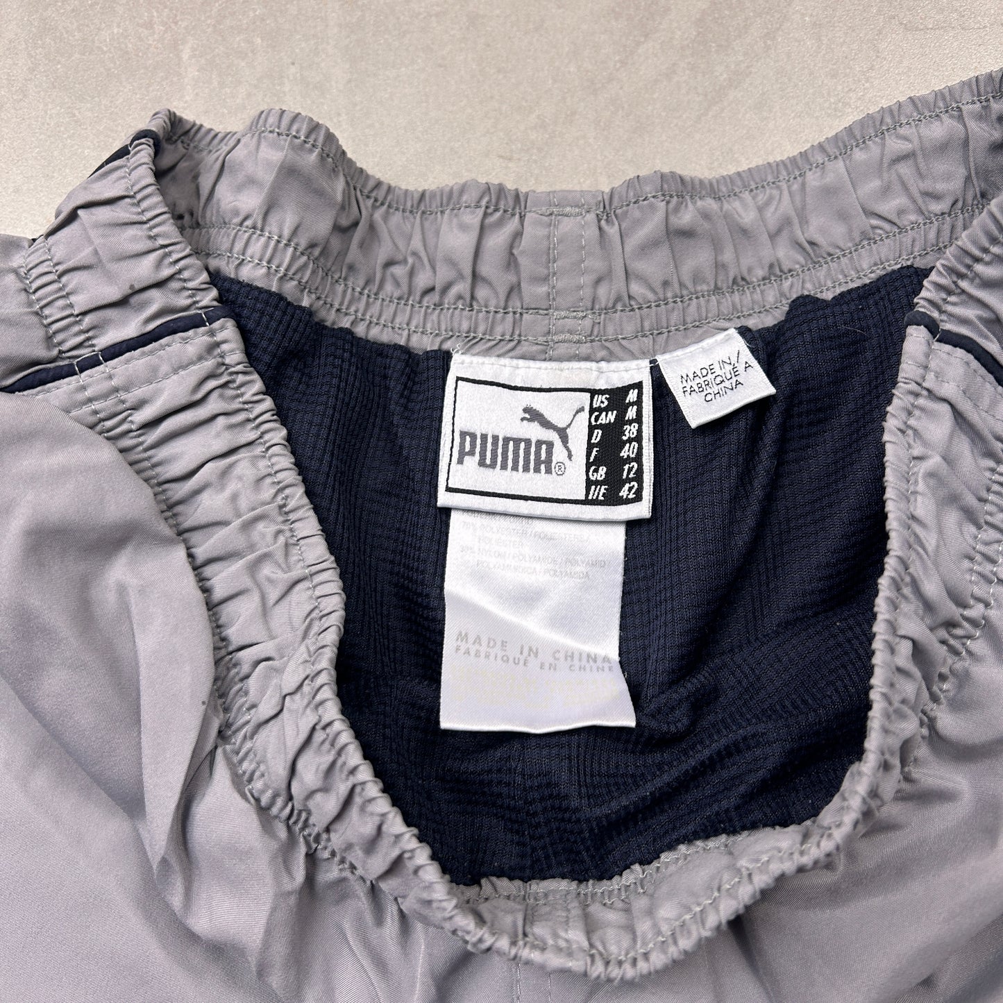 Vintage Puma Grey Baggy Tracksuit Sweatpants Track Pants Bottoms - S