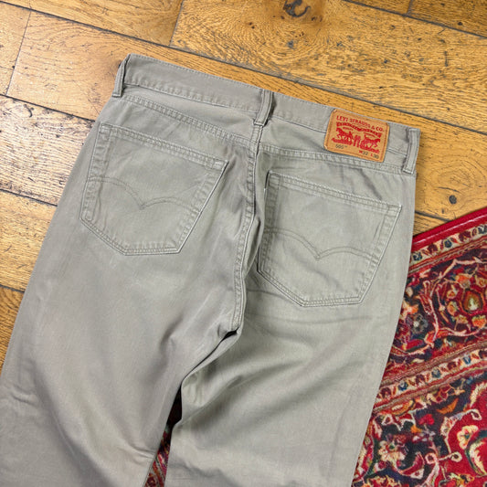 Vintage Levis 505 Cream Straight Denim Jeans - 32