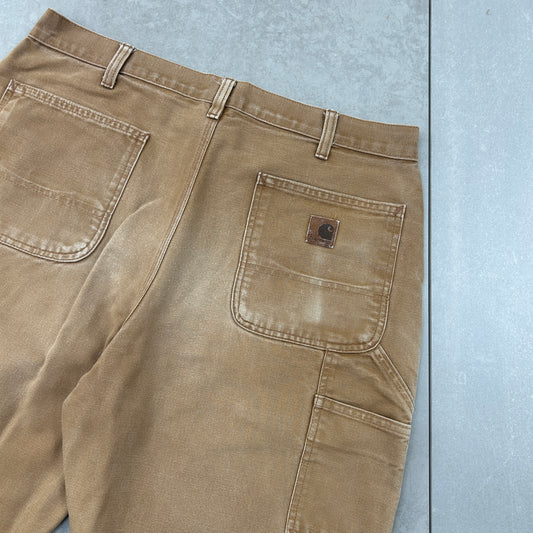 Vintage Carhartt Workwear Brown Baggy Carpenter Shorts - 36