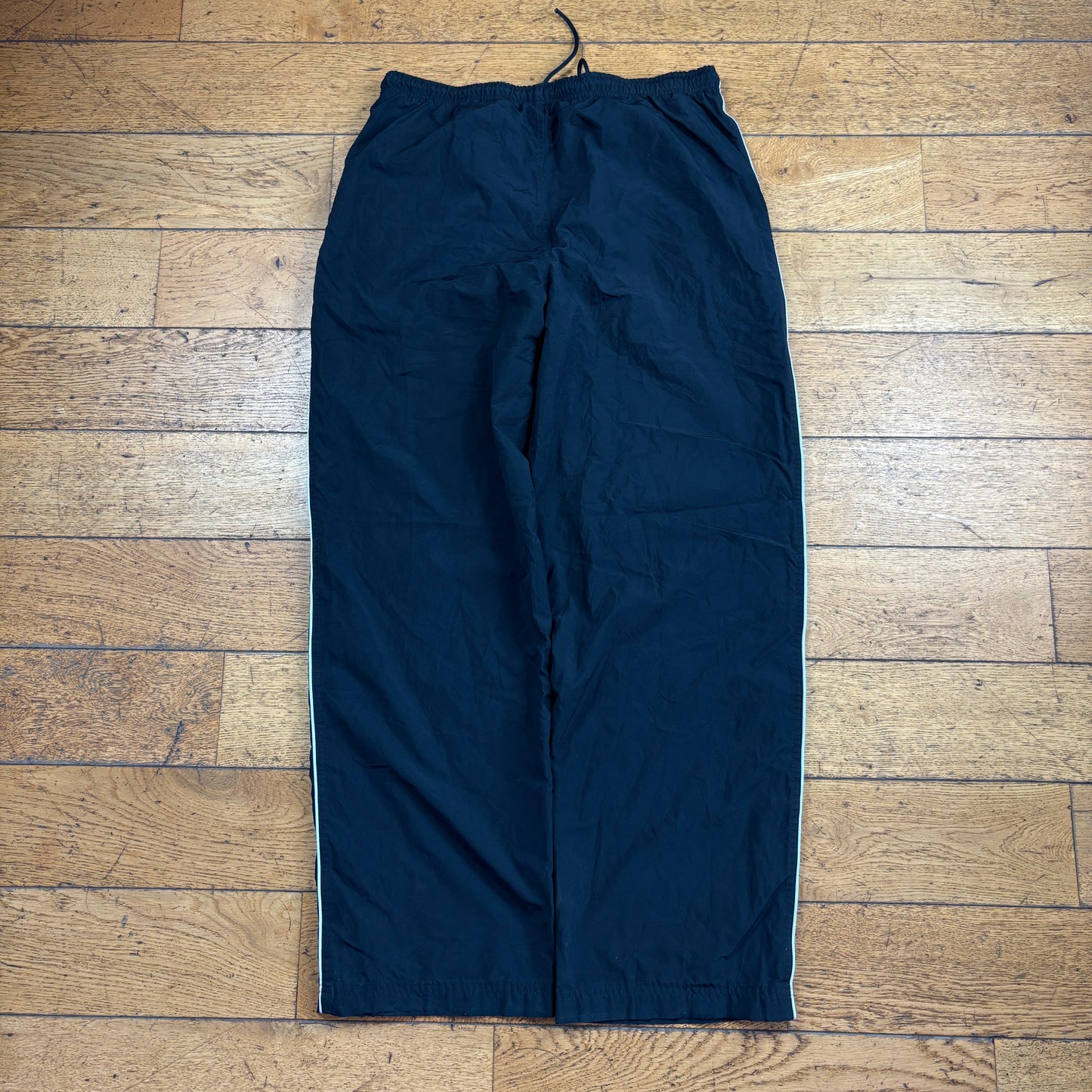 Vintage Nike Black Baggy Tracksuit Sweatpants Track Pants Bottoms - L
