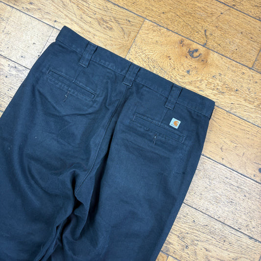 Vintage Carhartt Black Chino Baggy Skate Trousers - 34