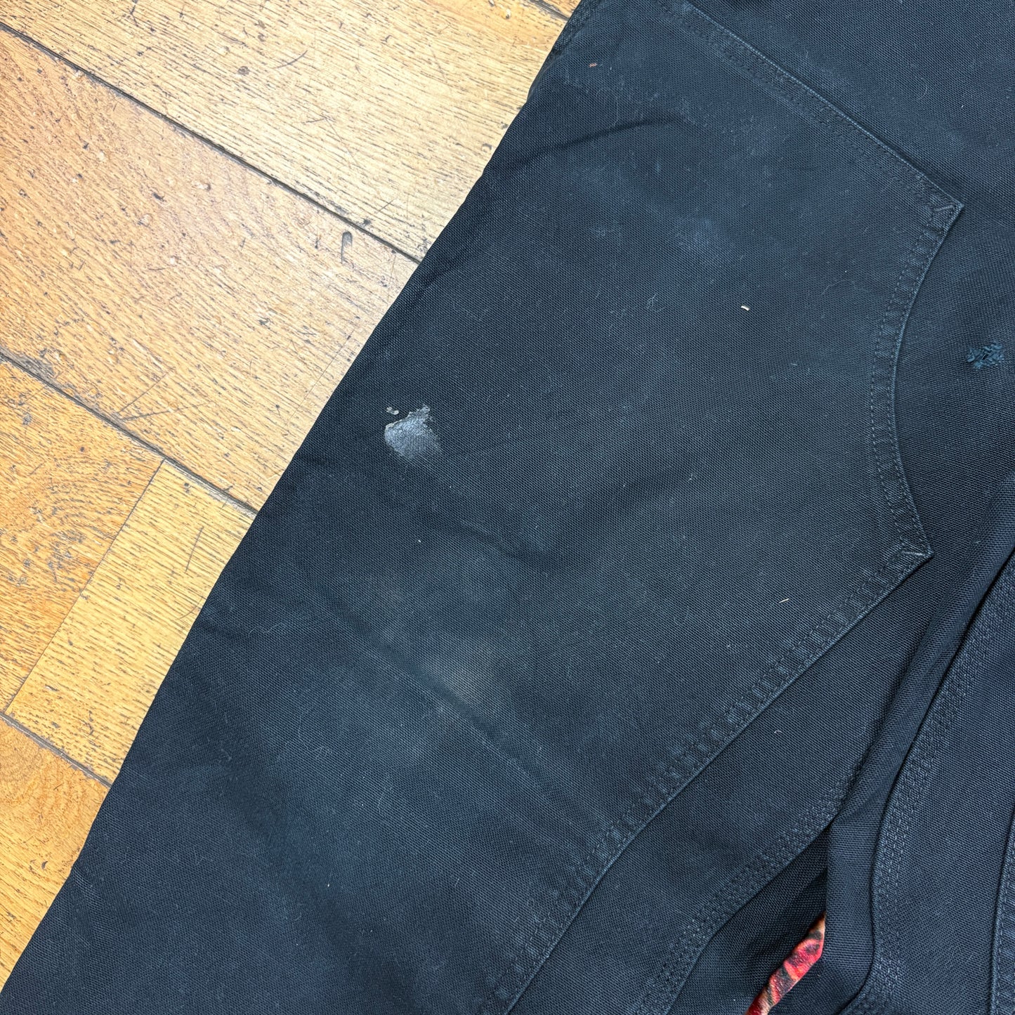 Vintage Carhartt Black Double Knee Workwear Carpenter Baggy Trousers - 36