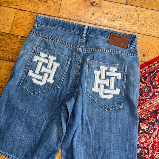 Vintage Ecko UNLTD Embroidered Blue Hip Hop Baggy Shorts Jorts - 38