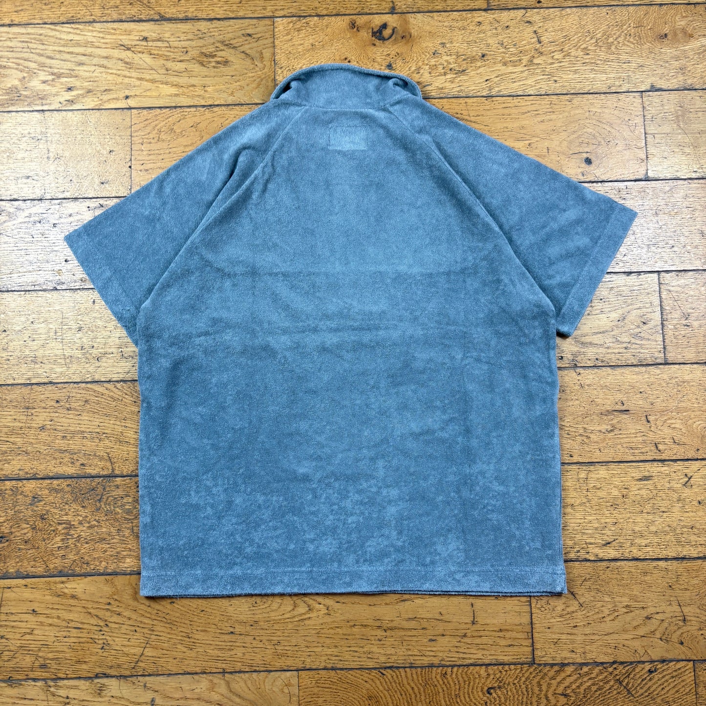 Vintage Meltin Pot Grey Blue Polo T-Shirt - M