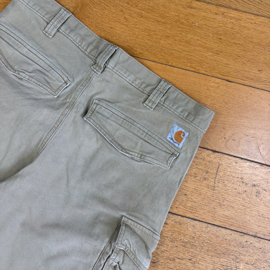 Vintage Carhartt Cream Workwear Baggy Carpenter Shorts - 34