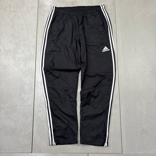 Vintage Adidas Black Baggy Tracksuit Sweatpants Track Pants Bottoms - M