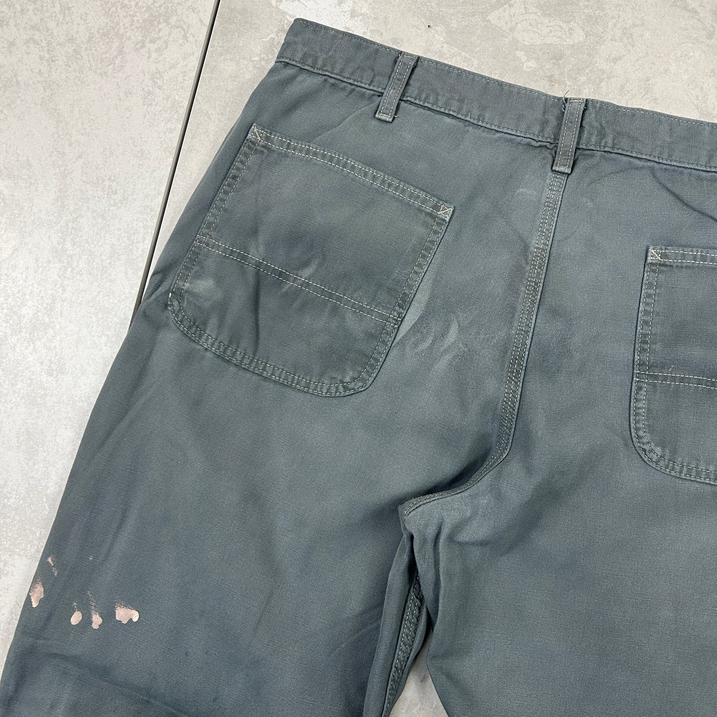 Vintage Carhartt Grey Workwear Carpenter Baggy Trousers - 38