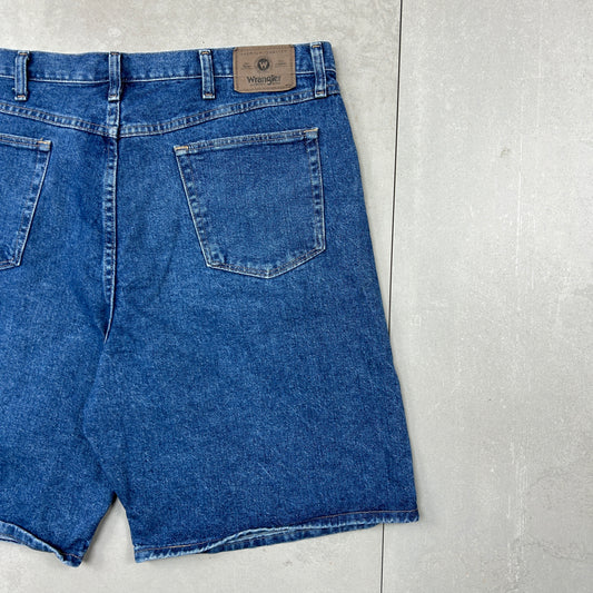 Vintage Wrangler Blue Denim Carpenter Baggy Shorts - 40