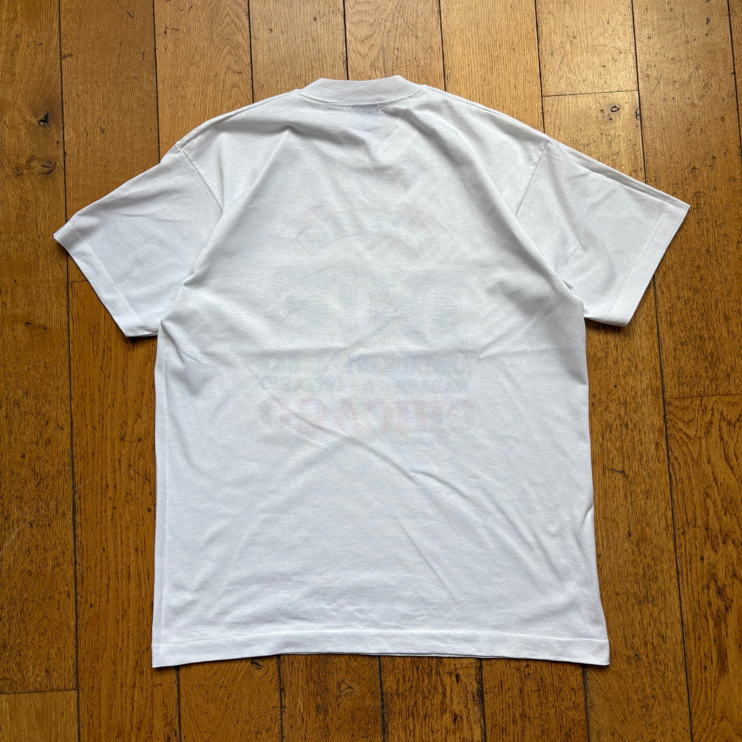 Vintage 90s Pizza Single Stitch White Graphic T-Shirt - M