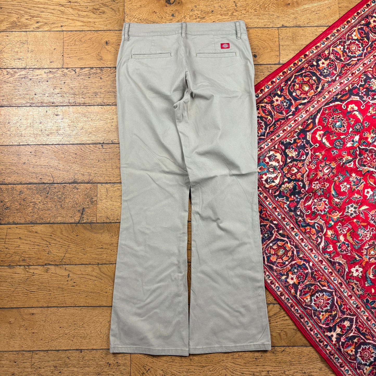Vintage Womens Dickies 874 Skate Cream Trousers - Size 12