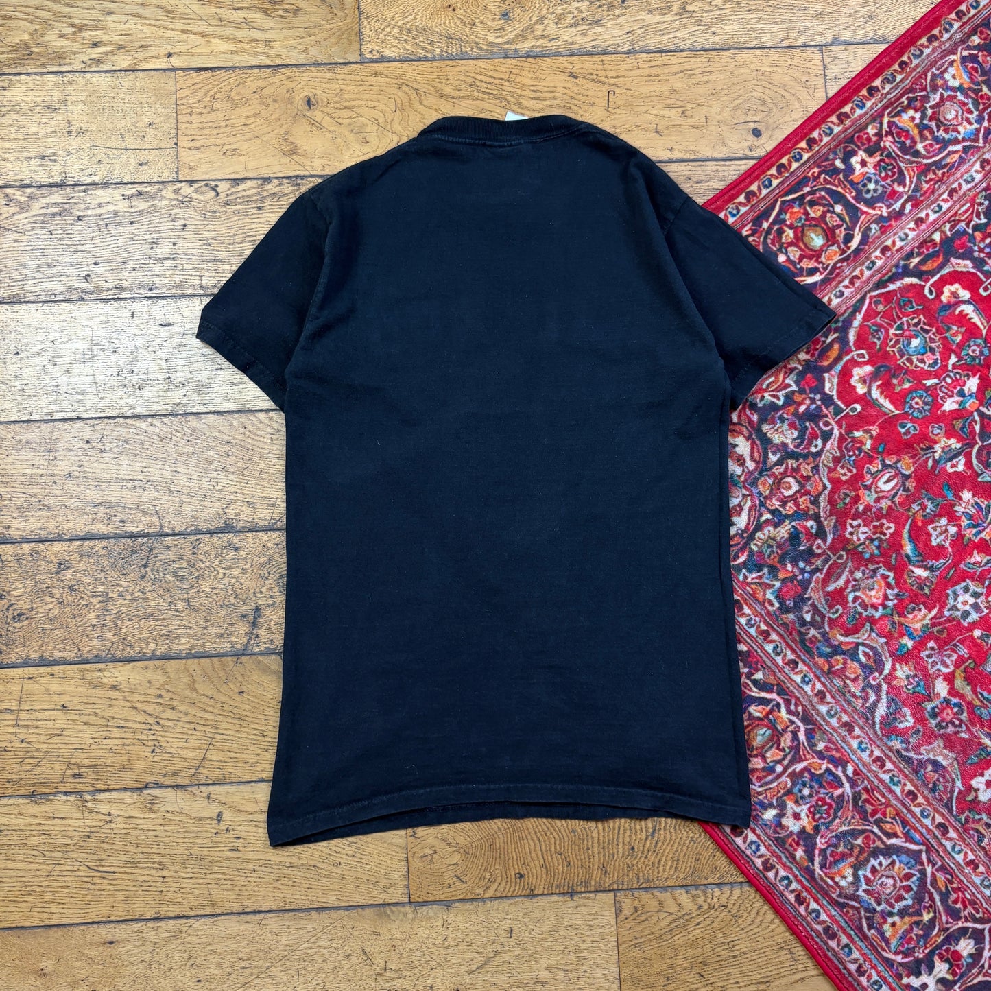 Vintage USA College Black Graphic T-Shirt - S