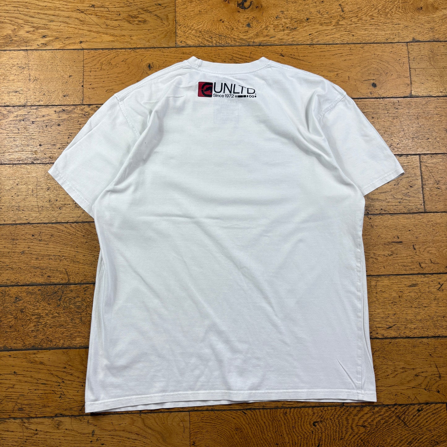 Vintage Ecko Unltd Hip Hop White Graphic T-Shirt - L
