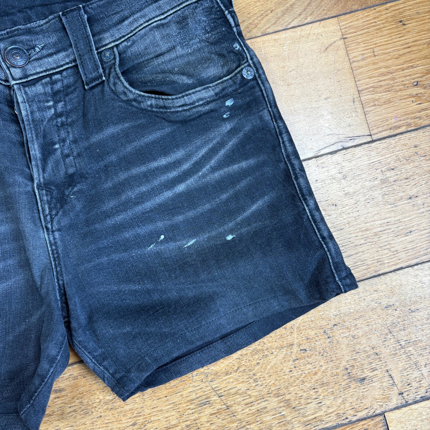 Vintage True Religion Black Embroidered Y2K Shorts Jorts - 30