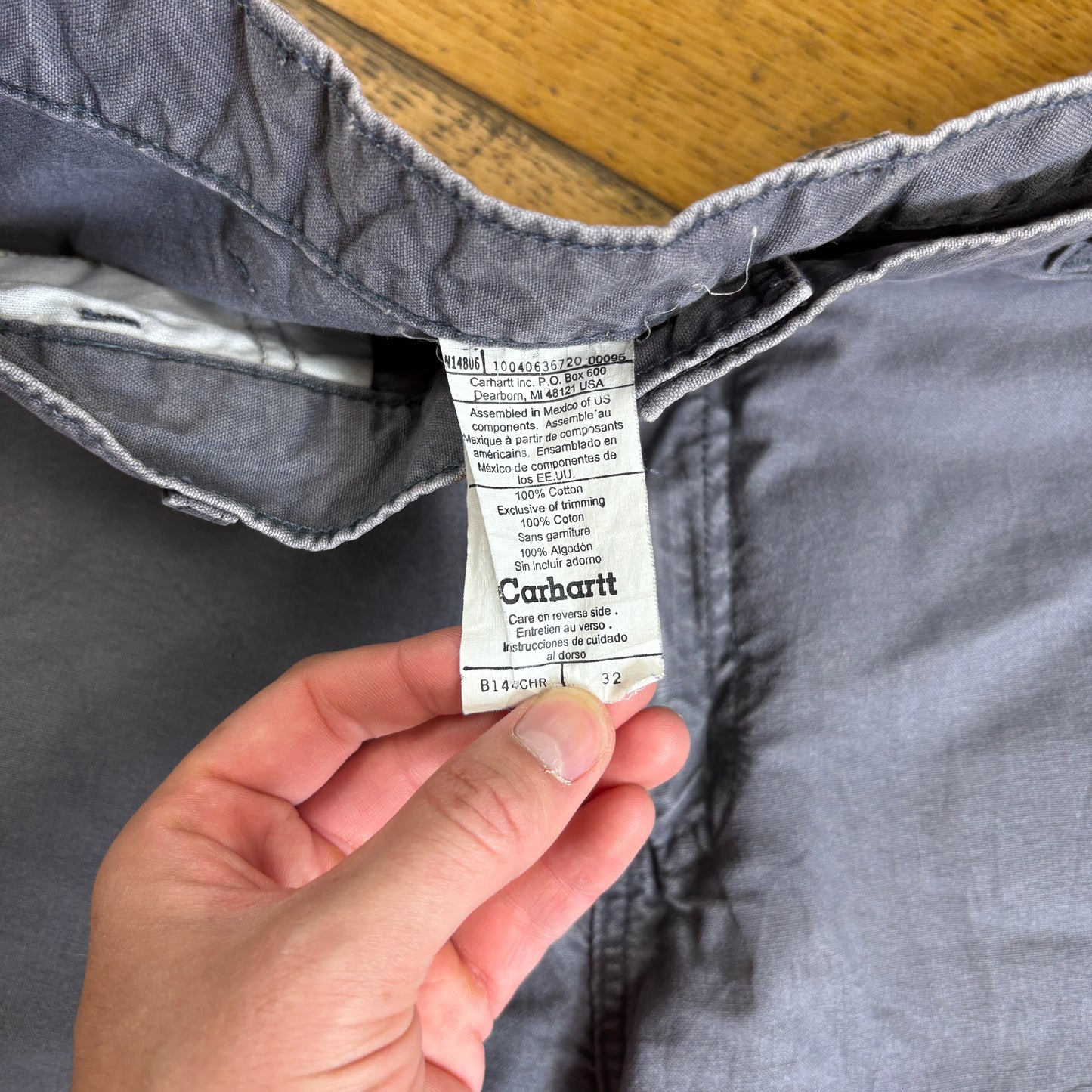 Vintage Carhartt Grey Workwear Baggy Carpenter Shorts - 32