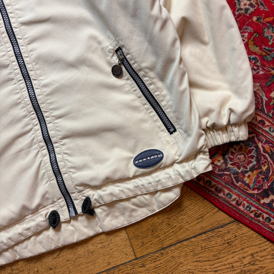 Vintage 90s Exxstasy Cream Active Hoodie Jacket - XL