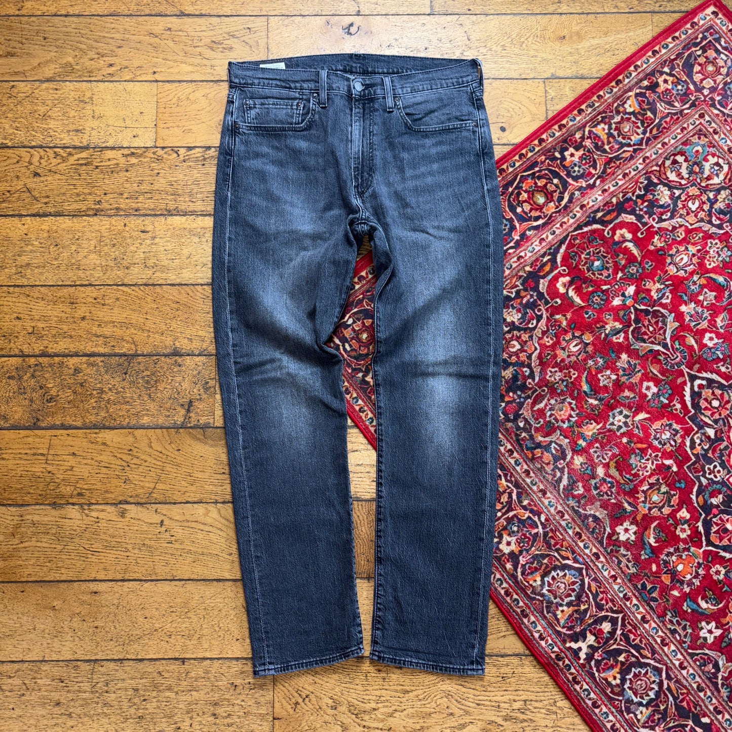 Vintage Levis 502 Straight Grey Denim Jeans - 34R