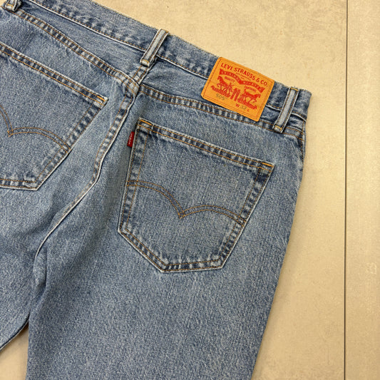 Vintage Levis 505 Blue Straight Denim Shorts - 32