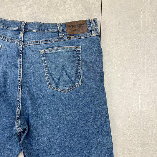 Vintage Wrangler Blue Denim Carpenter Baggy Shorts - 44