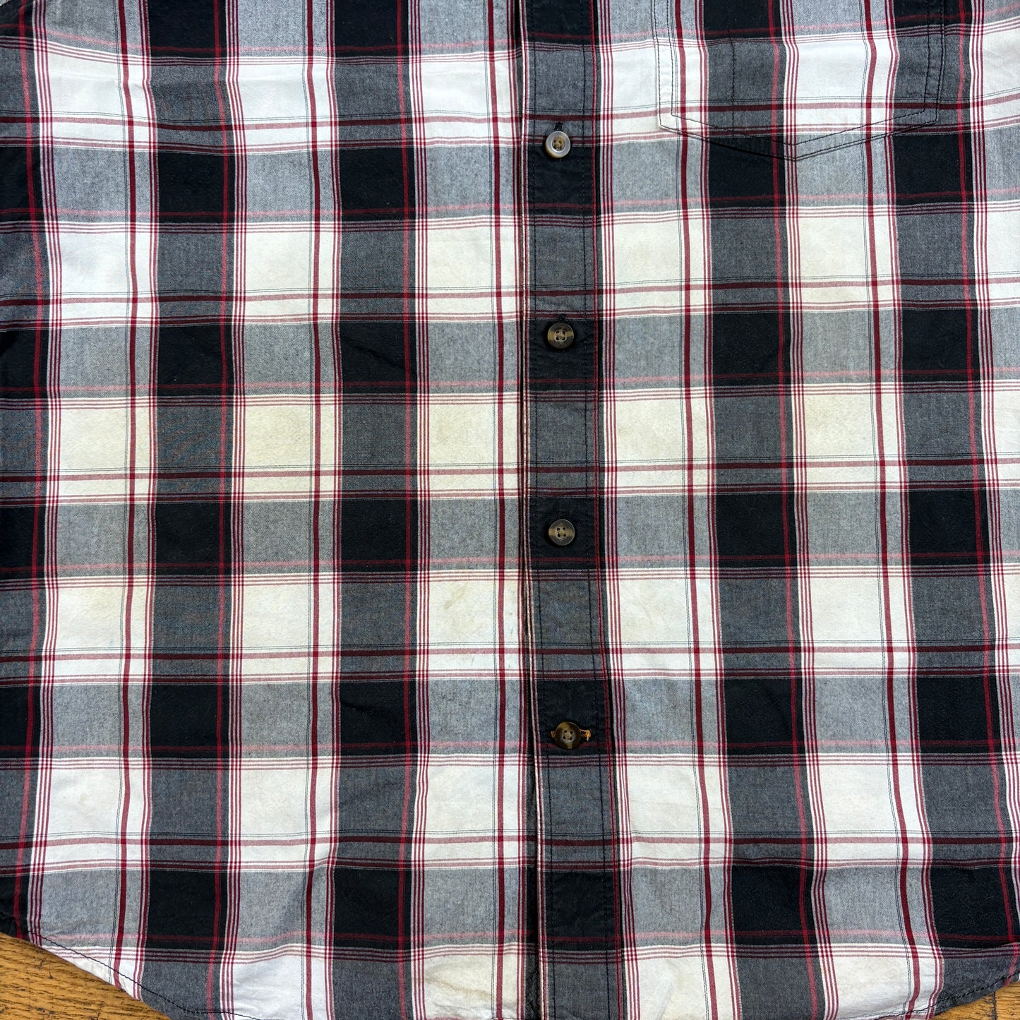 Vintage Carhartt Red Check Short Sleeve Workwear Shirt - M