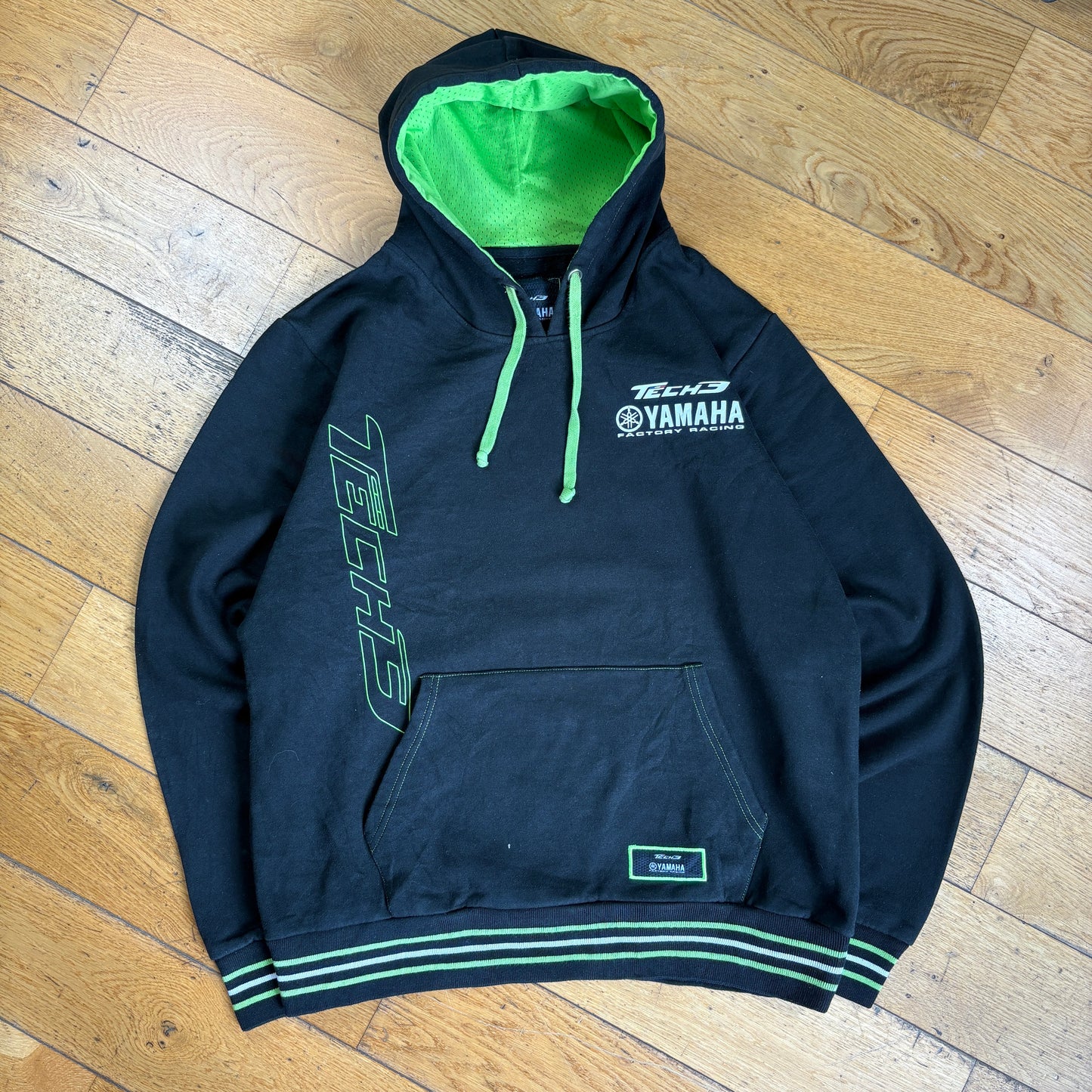 Vintage Yamaha Racing Black Hoodie Sweatshirt - XL