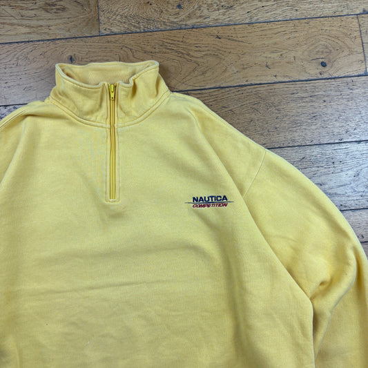 Vintage Nautica Yellow Embroidered Sweatshirt - XXL