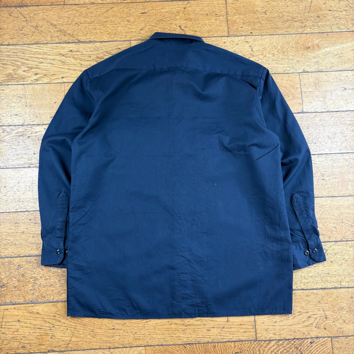 Vintage Navy Dickies Workwear Embroidered Shirt - L