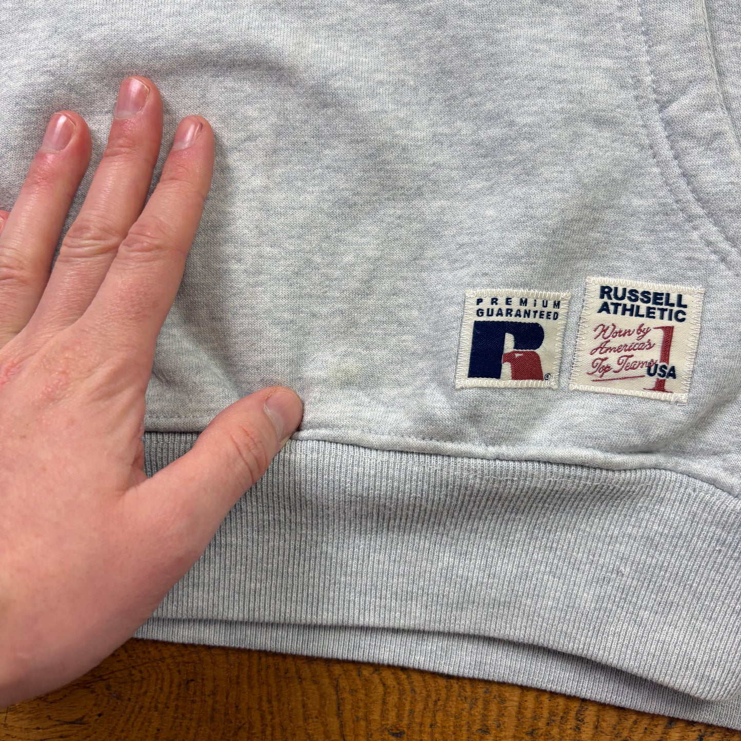 Vintage Grey Russell Athletic Grey Hoodie Sweatshirt - XL