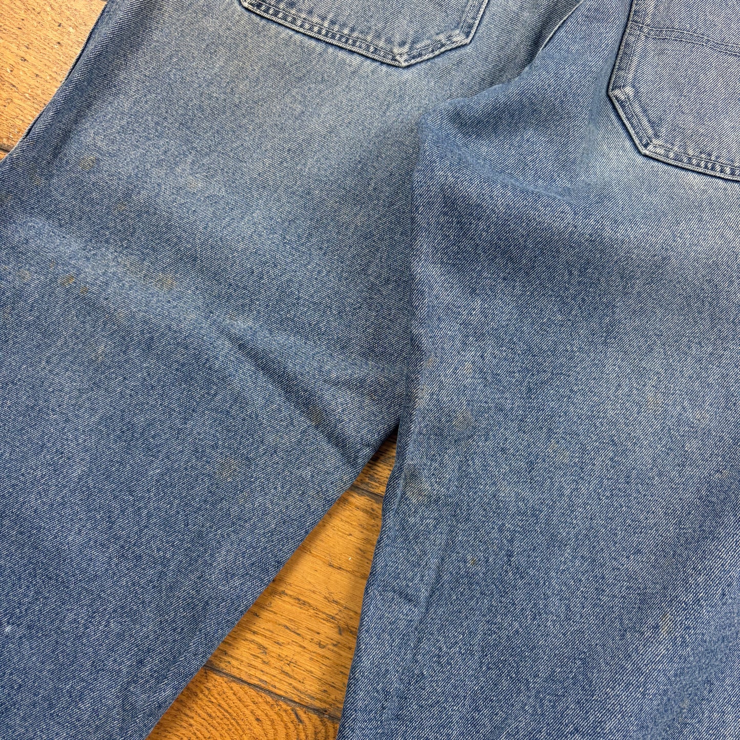 Vintage Blue Embroidered Y2K JNCO Style Hip Hop Baggy Jeans - 34