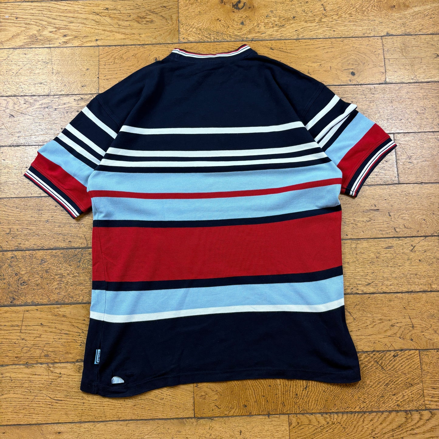 Vintage Ellesse Navy Red Stripe T-Shirt - XL
