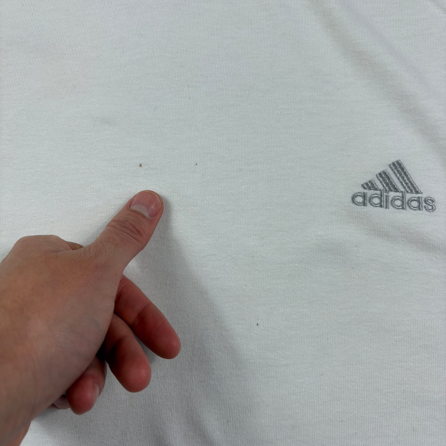 Vintage Adidas White T-Shirt -XL