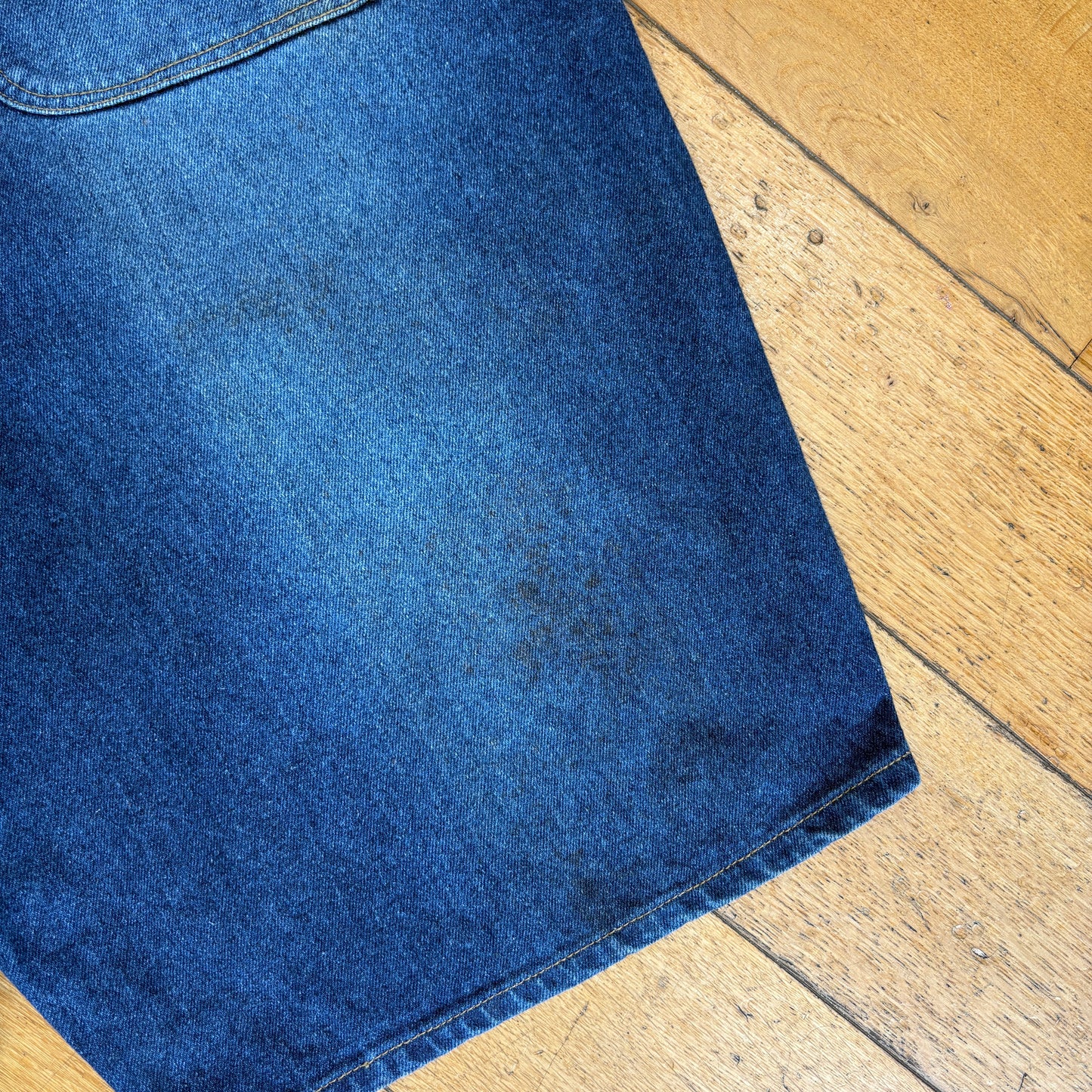 Vintage Embroidered Hip Hop Baggy Blue Shorts Jorts - 38