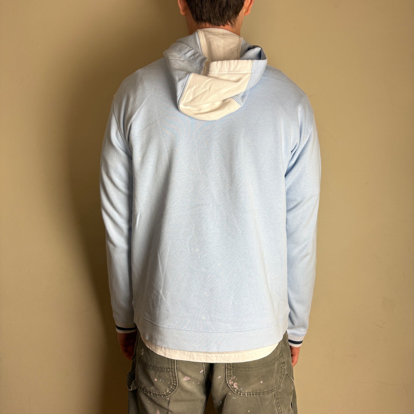 Vintage Nike Y2K Baby Blue Hoodie Sweatshirt - M