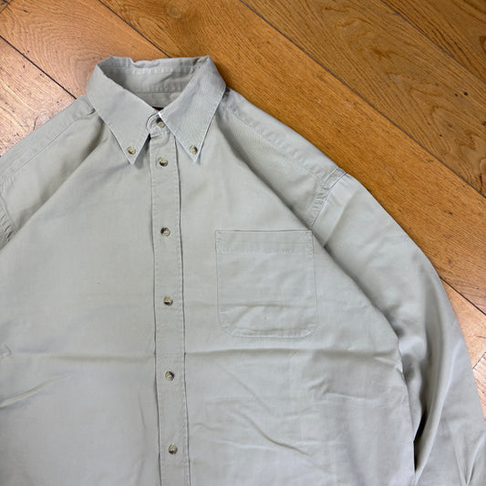 Vintage Kappa Cream Long Sleeve Shirt - L