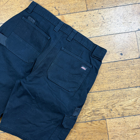 Vintage Dickies Workwear Carpenter Black Baggy Shorts - 32