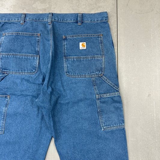 New Carhartt Double Knee Carpenter Baggy Blue Jeans - 38