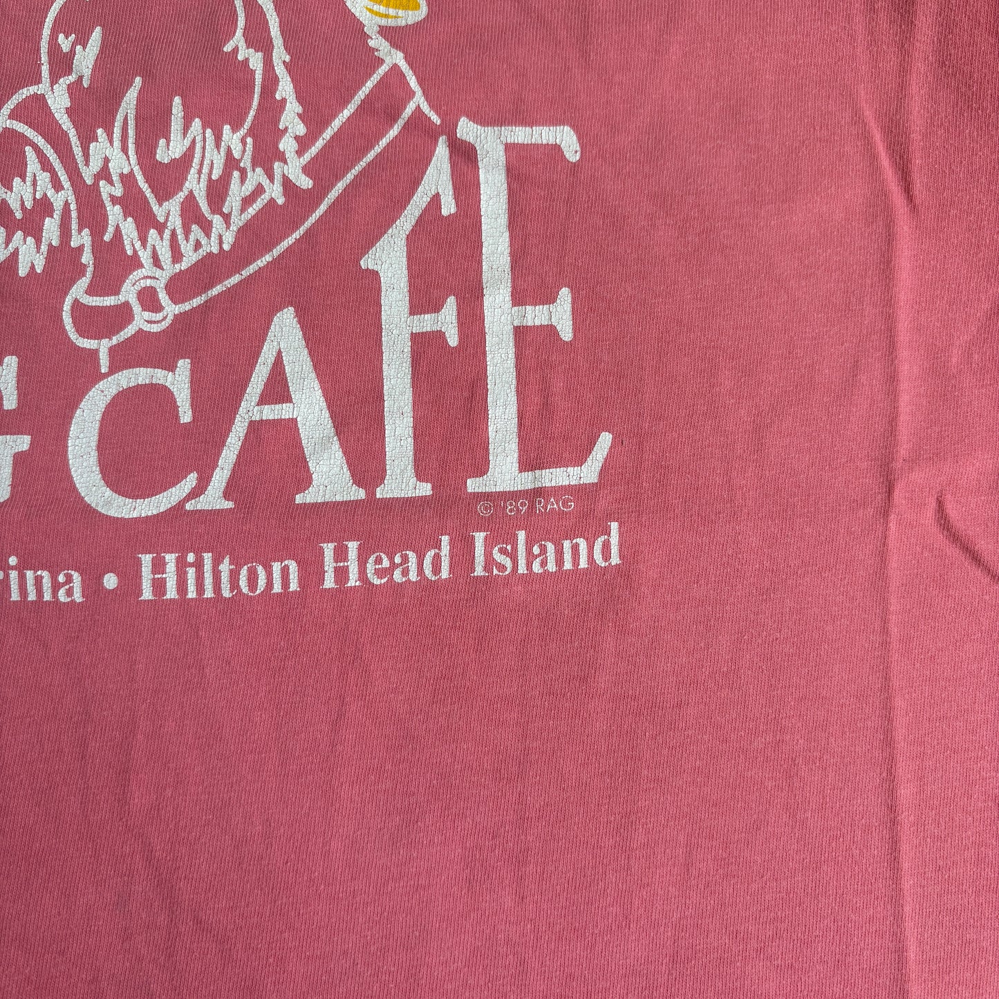 Vintage 1989 Salty Dog Cafe Pink Single Stitch Graphic T-Shirt - L