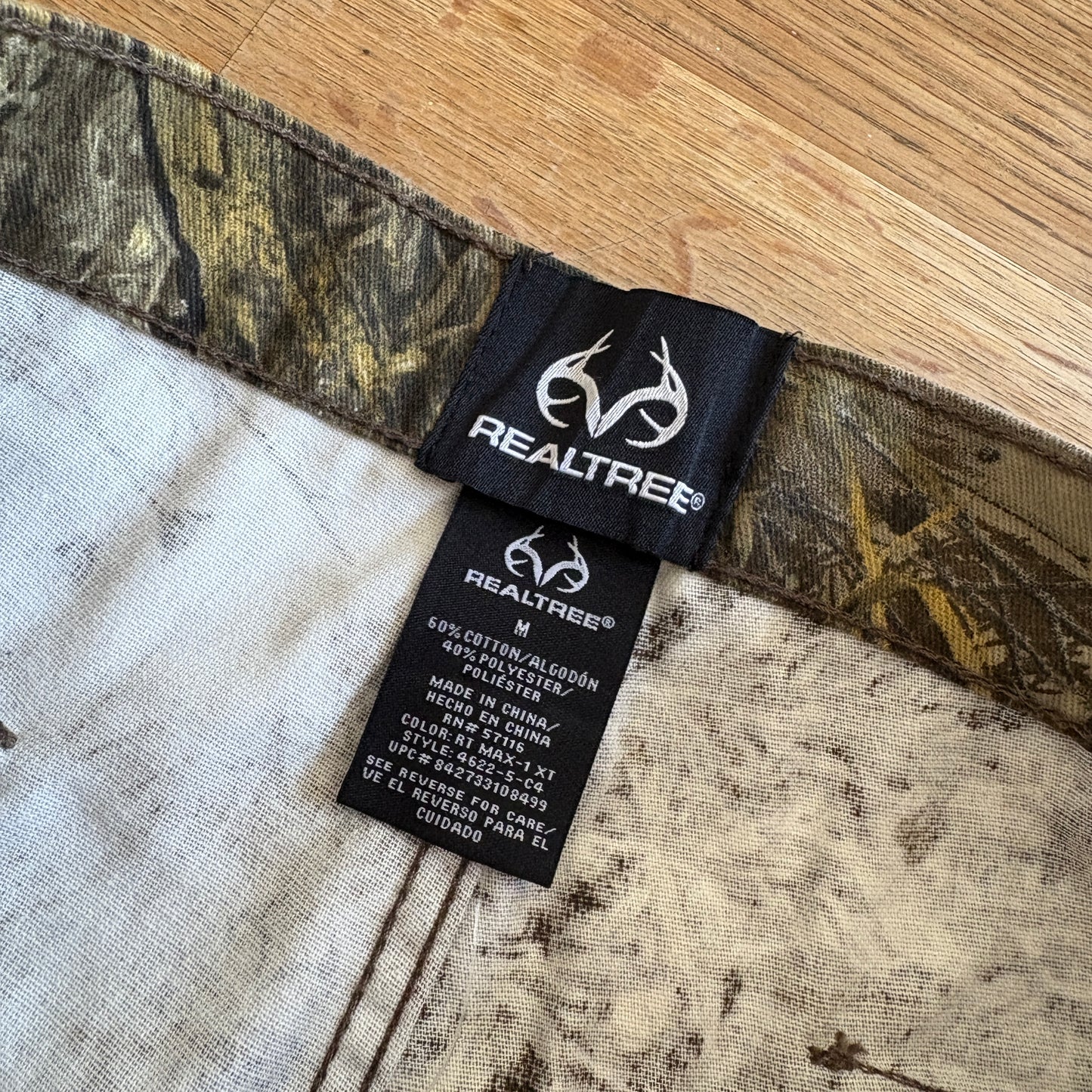 Vintage Real Tree Camo Green Hunting Cargo Workwear Trousers - 32R
