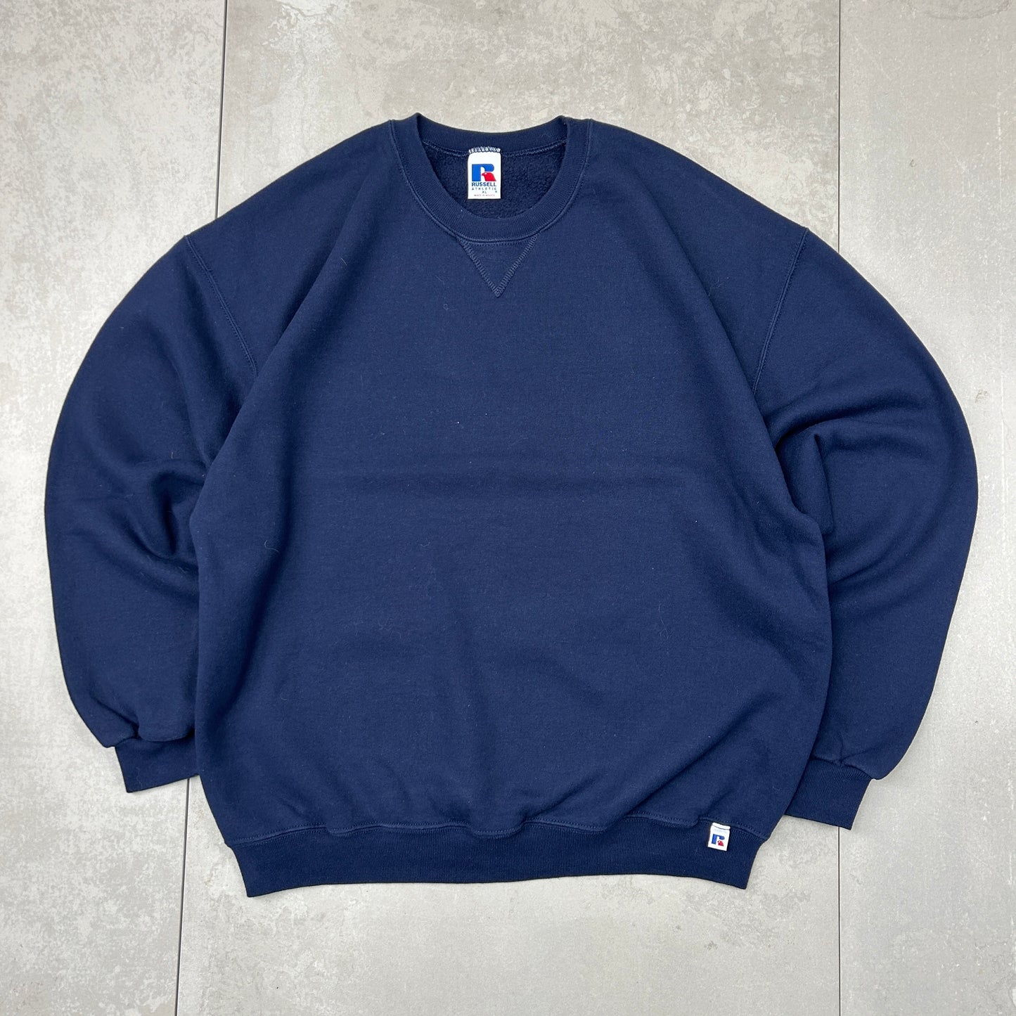 Vintage 90s Russell Athletic Boxy Fit Blank Sweatshirt - XL