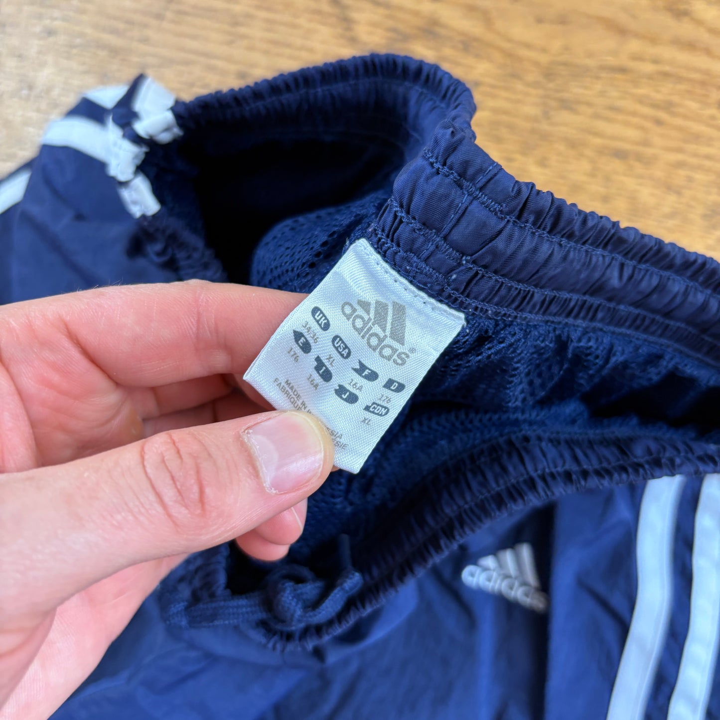 Vintage Adidas Navy Baggy Tracksuit Sweatpants Track Pants Bottoms - XS