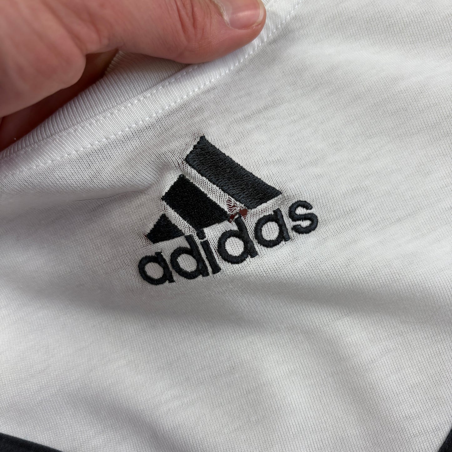 Vintage 90s Adidas White Graphic T-Shirt - XL