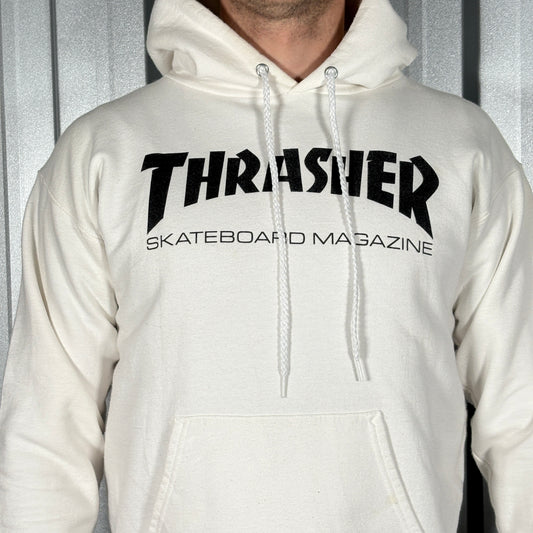 Thrasher White Skate Hoodie Sweatshirt - S