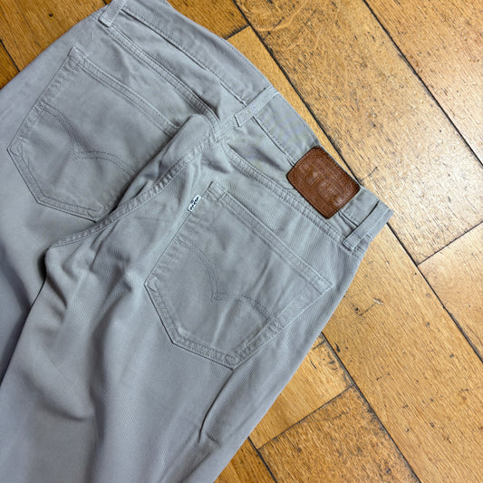 Vintage Levis 511 Slim Light Grey Brown Chino Trousers - 32
