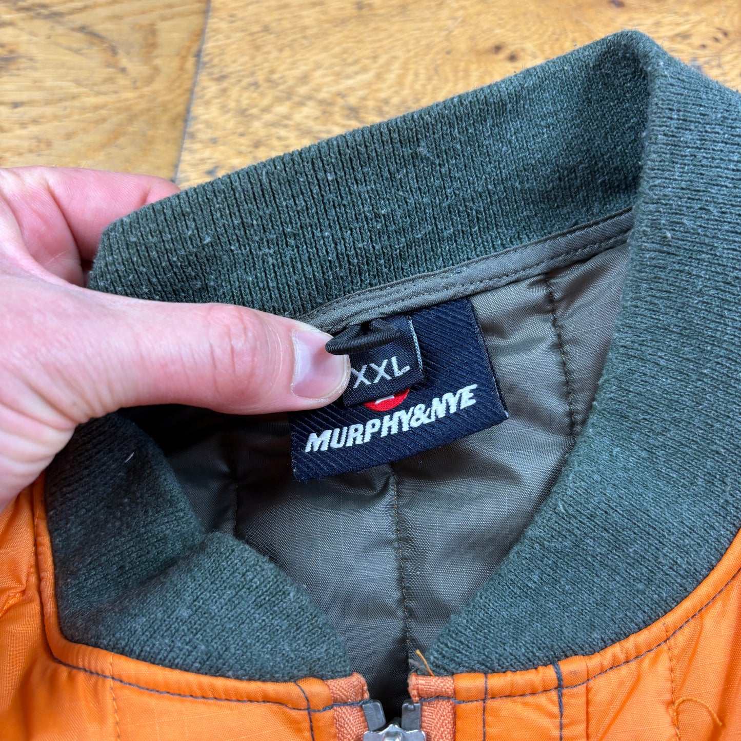 Vintage Murphy and Nye Orange Quilted Puffer Jacket - XL