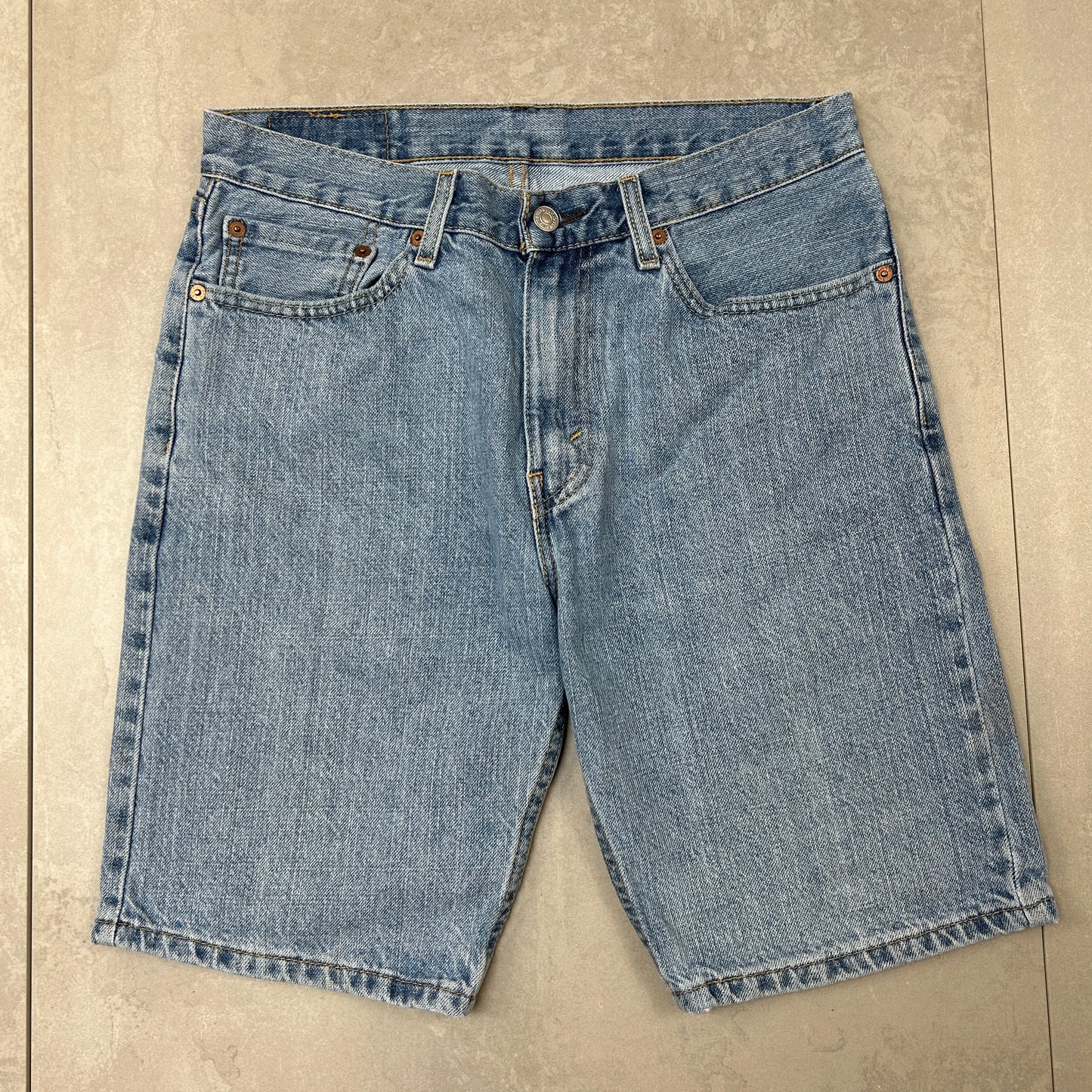 Vintage Levis 505 Blue Baggy Denim Shorts - 32