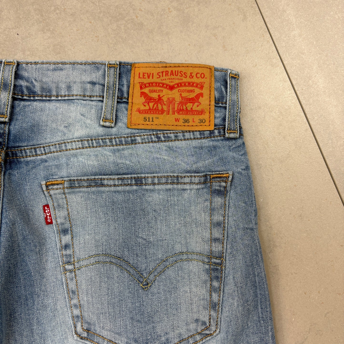 Vintage Levis 511 Blue Denim Shorts - 36