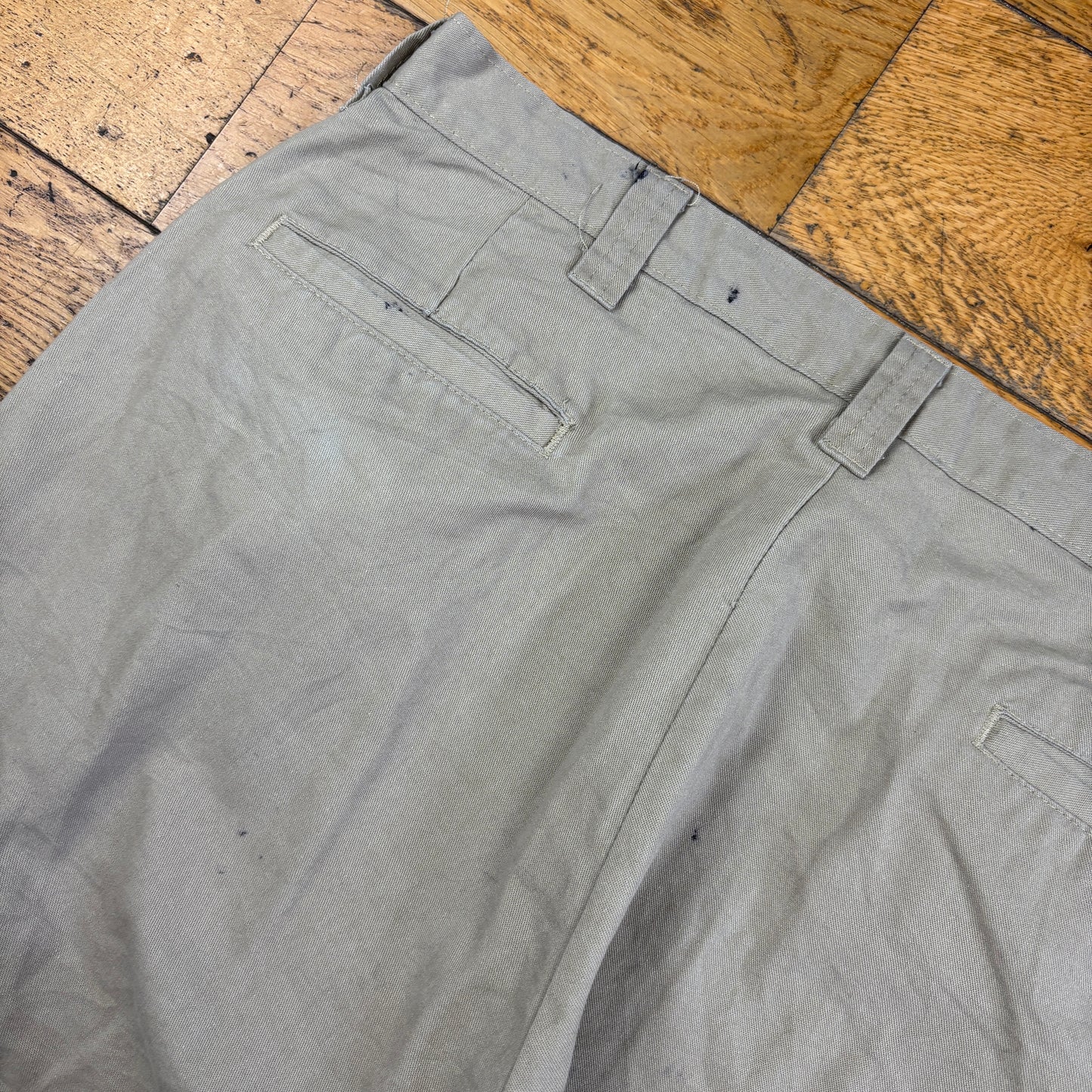Vintage Dickies 874 Cream Cargo Baggy Skate Trousers - 34