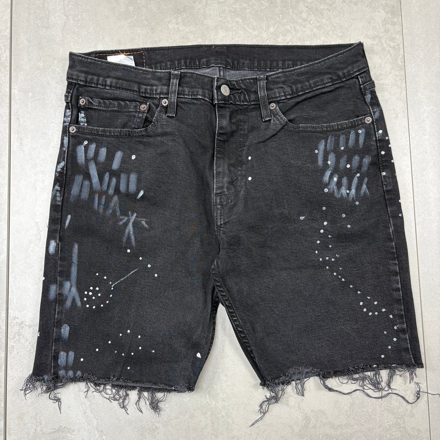 Vintage Levis 511 Black Denim Shorts - 34