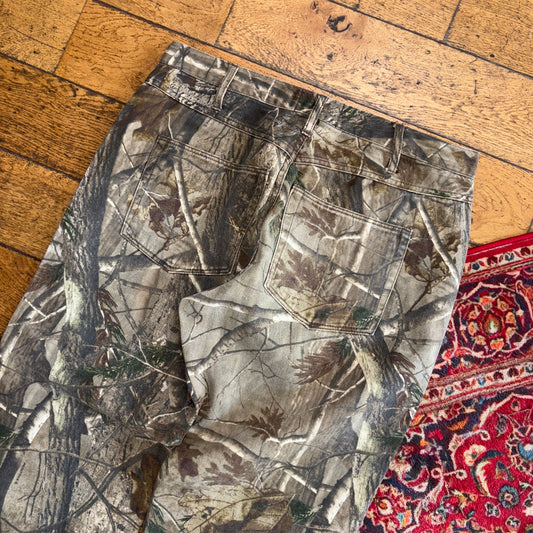 Vintage Real Tree Camo Green Hunting Workwear Trousers - 36R