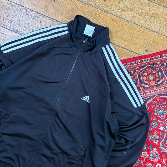 Vintage Adidas Black Tracksuit Track Shell Windbreaker Jacket - L